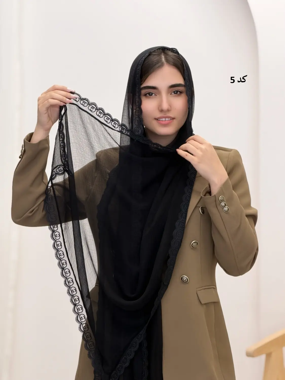 6504-شال حریر دلوین